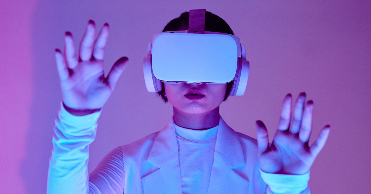 Girl using VR Girl using VR