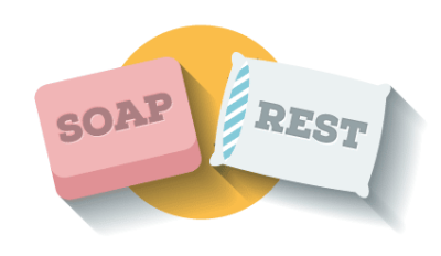 rest and soap